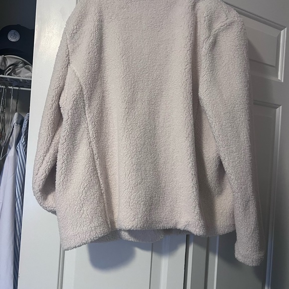NWT New with Tags Banana Republic White Fleece Jacket Size XL - Picture 4 of 5